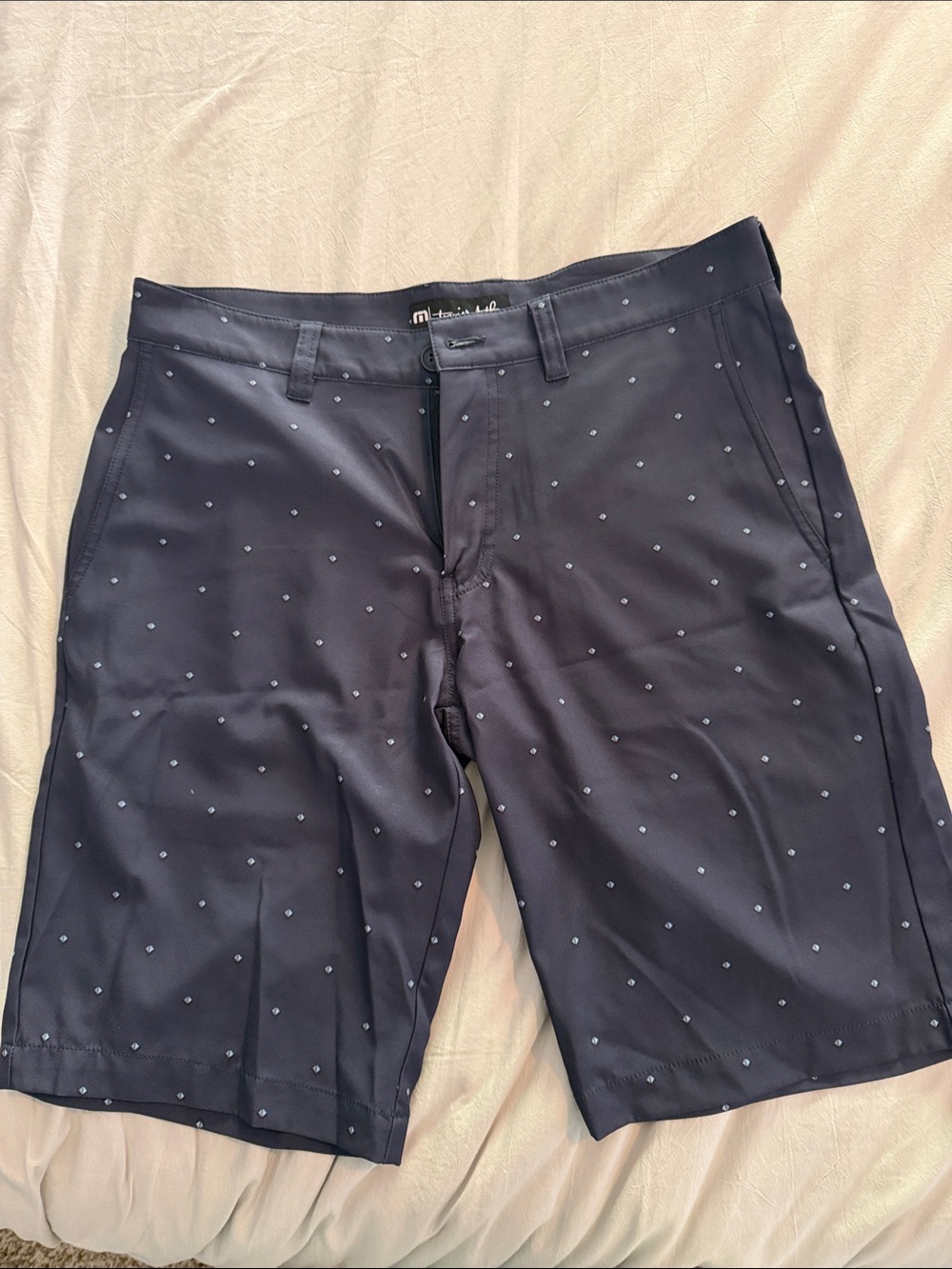 Travis Mathew Navy Micro Dot Golf Shorts
